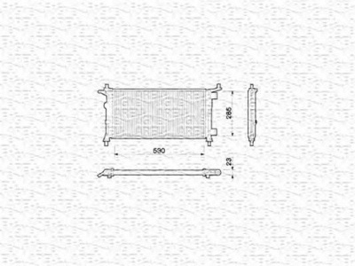 MAGNETI MARELLI 350213776000 -  Радиатор, охлаждение двигателя